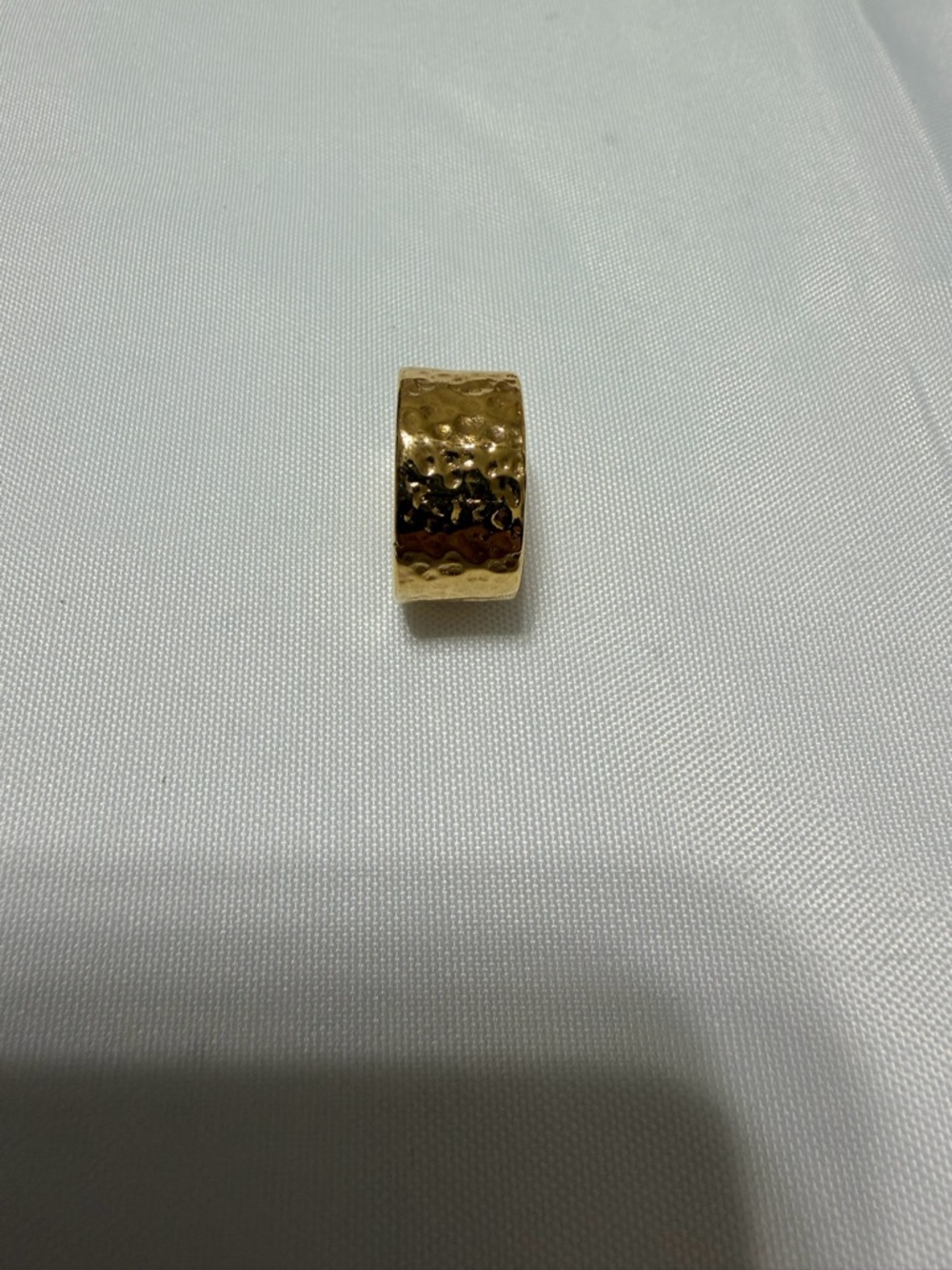 Gold Hammered Wide Band Ring - Women Jewelry